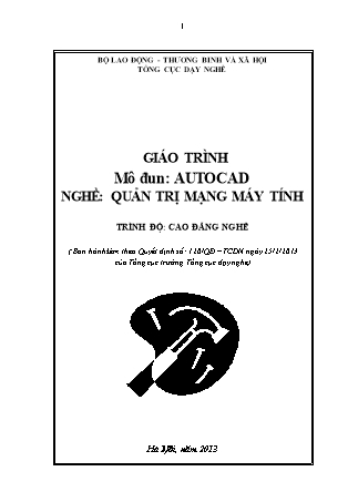 Giáo trình AuToCAD - Nguyễn Trọng Bình