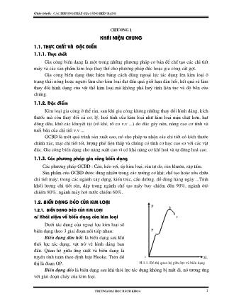 Giáo trình Các phương pháp gia công biến dạng - Lưu Đức Hòa