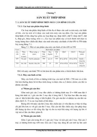 Giáo trình Công nghệ cán và thiết kế lỗ hình trục cán 2