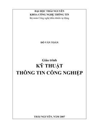 Giáo trình Kỹ thuật thông tin công nghiệp - Đỗ Văn Toàn