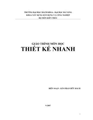 Giáo trình môn học Thiết kế nhanh - Phan Hữu Bách