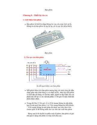 Giáo trình Phần cứng - Chương 8: Thiết bị vào ra