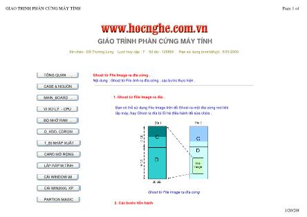 Giáo trình Phần cứng máy tính - Ghost từ file Image sang Đĩa cứng