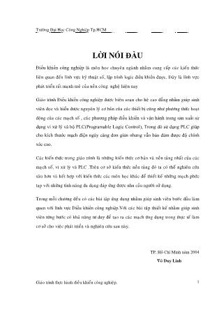 Giáo trình Thực hành điều khiển công nghiệp - Võ Duy Linh