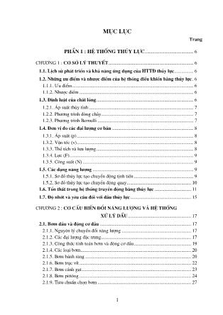 Giáo trình Thủy lực và khí nén