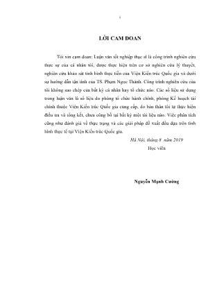 Luận văn Tạo động lực lao động cho đội ngũ kiến trúc sư tại Viện Kiến trúc Quốc gia