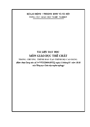Tài liệu dạy học môn Giáo dục thể chất (Trình độ cao đẳng)