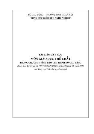 Tài liệu dạy học môn Giáo dục thể chất