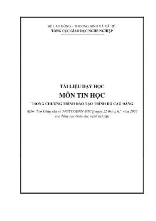 Tài liệu dạy học môn Tin học