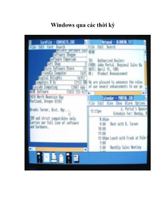 Tài liệu Windows qua các thời kỳ