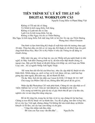 Tiến trình xử lý kỹ thuật số Digital Worklow CS3