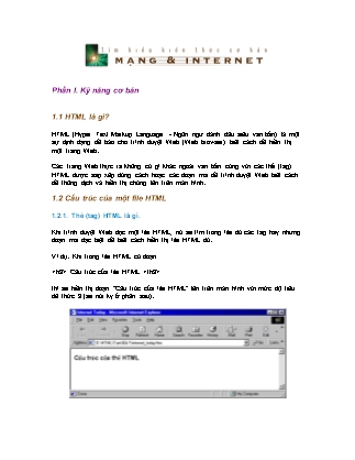 Tìm hiểu kiến thức cơ bản Mạng và Internet