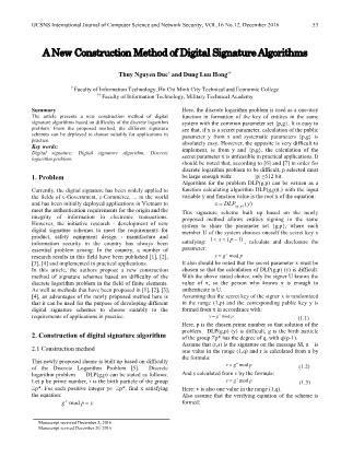 A New Construction Method of Digital Signature Algorithms
