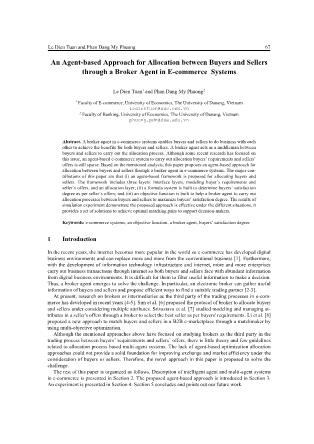 An Agent-based Approach for Allocation between Buyers and Sellers through a Broker Agent in E-commerce Systems