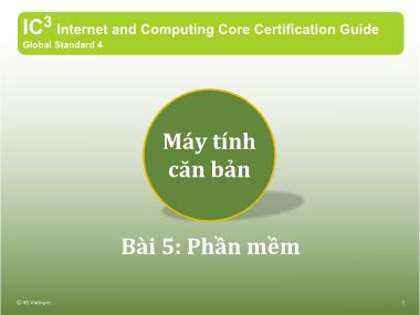 Bài giảng Máy tính căn bản - Bài 5: Phần mềm