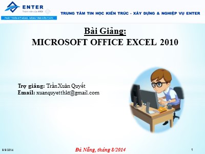Bài giảng Microsoft Office Excel 2010