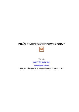 Bài giảng Microsoft PowerPoint - Nguyễn Sơn Hải
