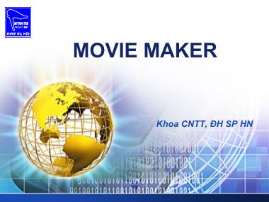 Bài giảng Movie Maker
