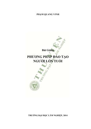 Bài giảng Phương pháp đào tạo người lớn tuổi