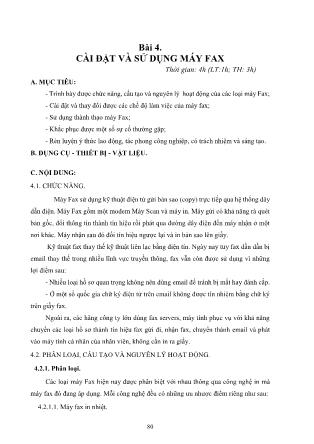 Bài giảng Sử dụng thiết bị văn phòng (Phần 2)