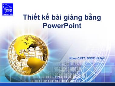Bài giảng Thiết kế bài giảng bằng PowerPoint