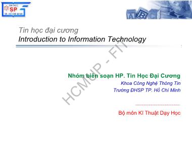 Bài giảng Tin học đại cương - Chương 4: Thiết kế và trình bày một Báo cáo nghiên cứu ở dạng trình chiếu đa phương tiện