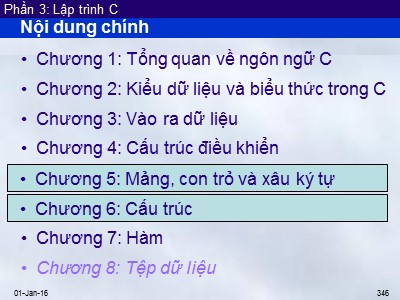 Bài giảng Tin học đại cương - Phần 3: Lập trình C - Chương 6: Cấu trúc