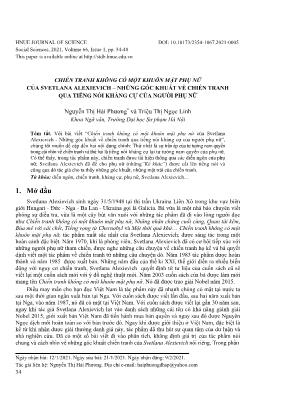 Chiến tranh không có một khuôn mặt phụ nữ của Svetlana Alexievich - những góc khuất về chiến tranh qua tiếng nói kháng cự của người phụ nữ