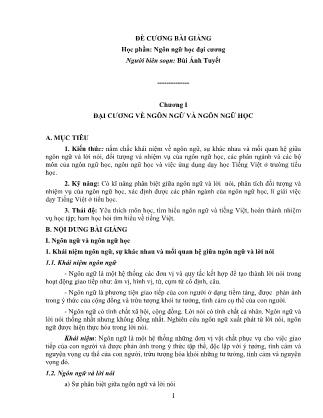 Đề cương Ngôn ngữ học đại cương