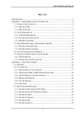 Giáo trình Bảo mật thông tin (Phần 1)