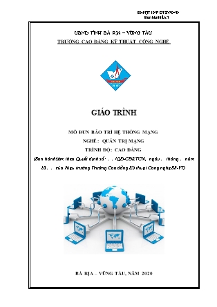 Giáo trình Bảo trì hệ thống mạng - Lê Viết Huấn