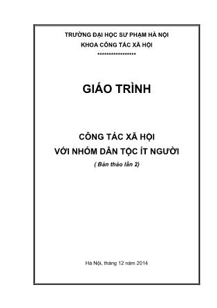 Giáo trình Công tác xã hội với nhóm dân tộc ít người