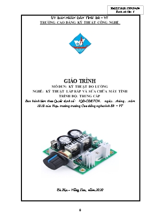 Giáo trình Kỹ thuật đo lường