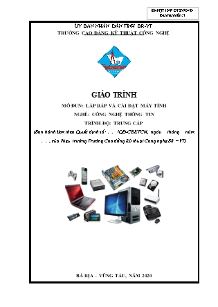 Giáo trình Lắp ráp và cài đặt máy tính - Phạm Đình Trịnh