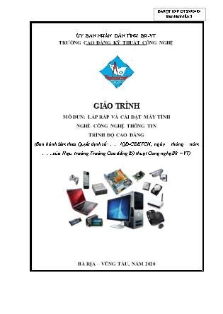 Giáo trình Lắp ráp và cài đặt máy tính