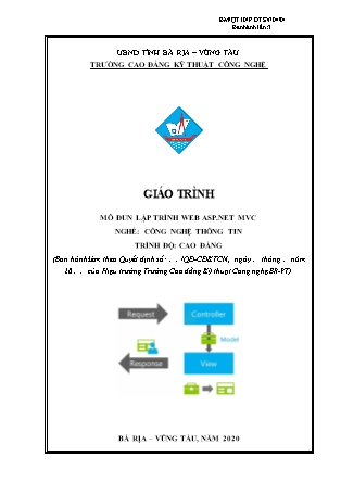 Giáo trình Lập trình web ASP.NET MVC