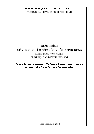 Giáo trình môn Chăm sóc sức khỏe cộng đồng