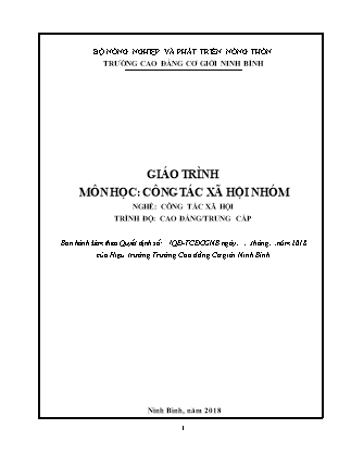 Giáo trình môn Công tác xã hội nhóm