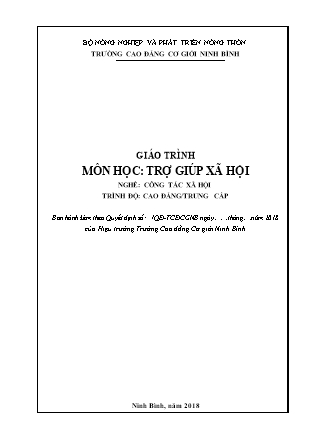 Giáo trình môn Trợ giúp xã hội