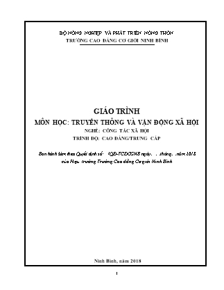 Giáo trình môn Truyền thông và vận động xã hội