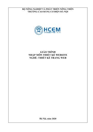 Giáo trình Nhập môn thiết kế Website