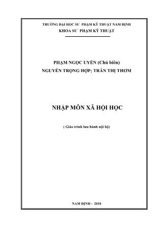 Giáo trình Nhập môn xã hội học