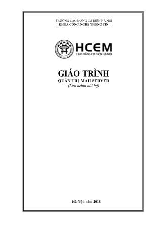 Giáo trình Quản trị MailServer