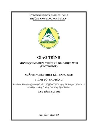 Giáo trình Thiết kế giao diện Web (Photoshop)