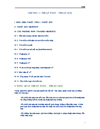 Giáo trình Thuật toán và giải thuật