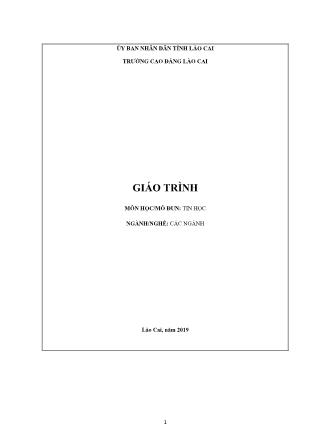 Giáo trình Tin học - Hà Phượng Linh