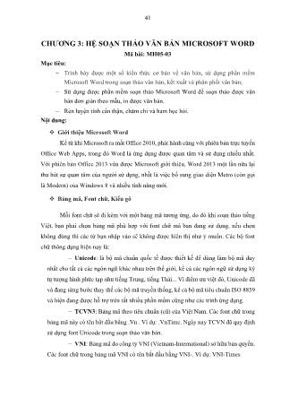 Giáo trình Tin học - Nguyễn Hồng Thắm (Phần 2)