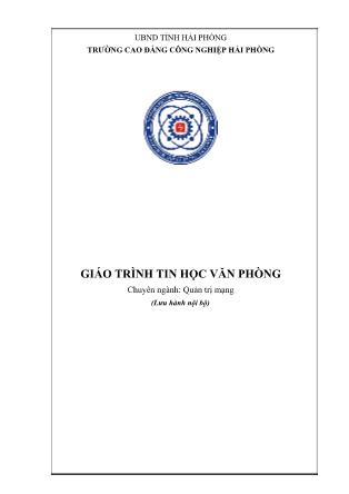 Giáo trình Tin học văn phòng (Bản đẹp)
