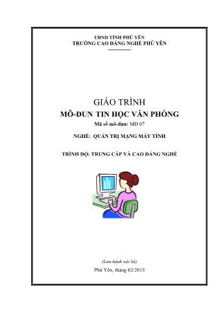 Giáo trình Tin học văn phòng - Văn Sỹ Nghi