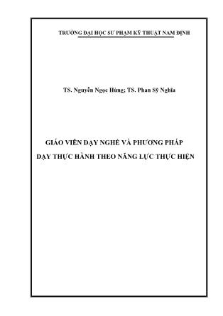 Giáo viên dạy nghề và phương pháp dạy thực hành theo năng lực thực hiện